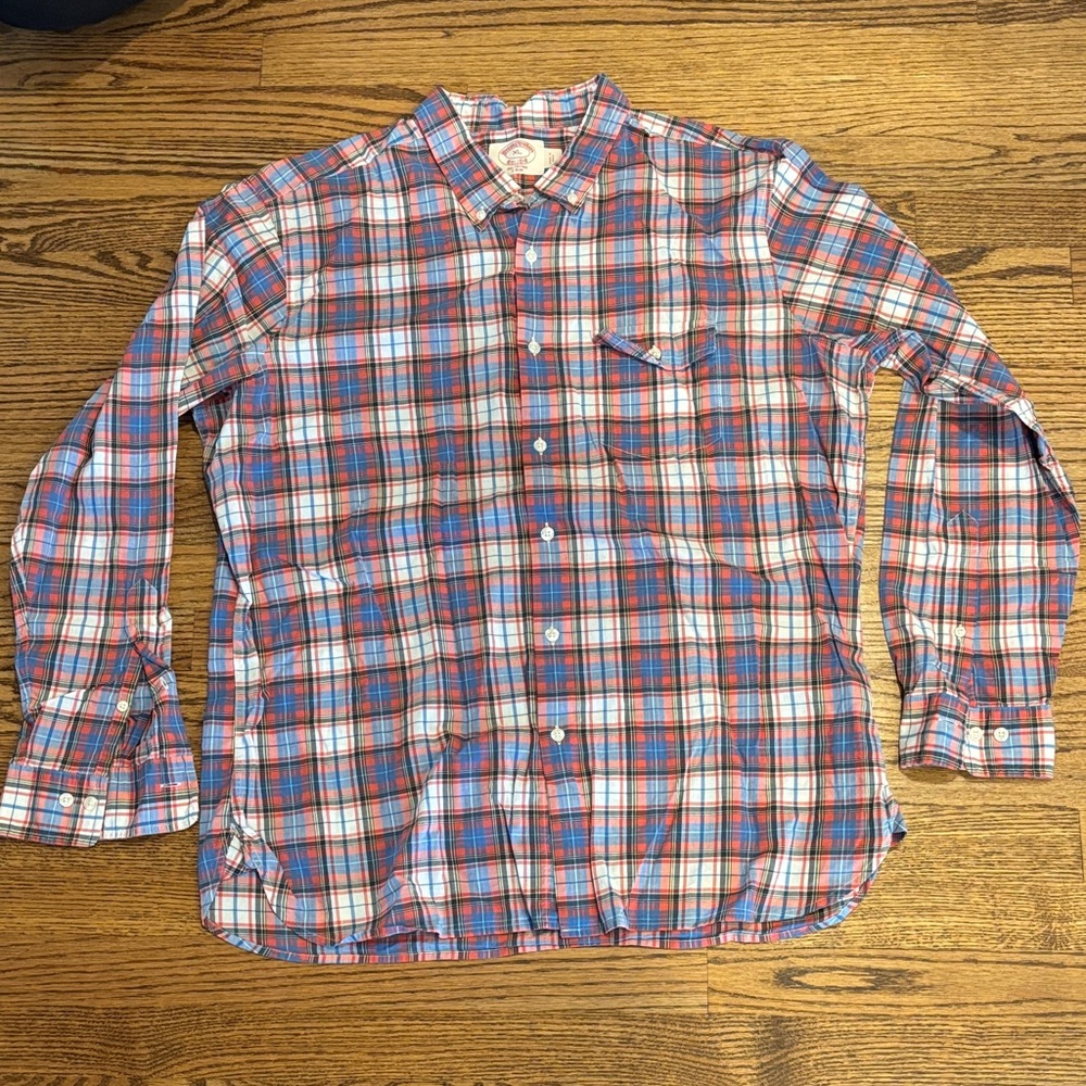 Brooks Brothers Casual Plaid Button-Down Shirt XL